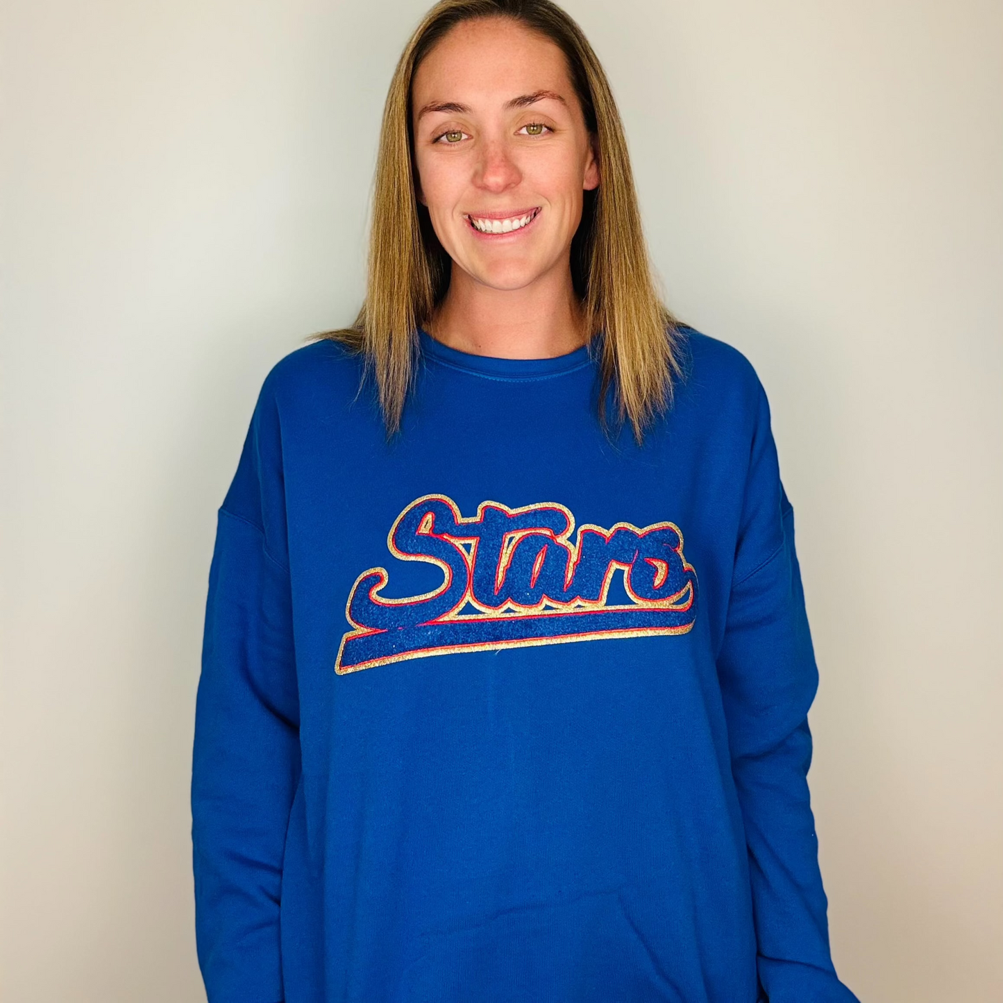 Stars Chenille Patch Crewneck