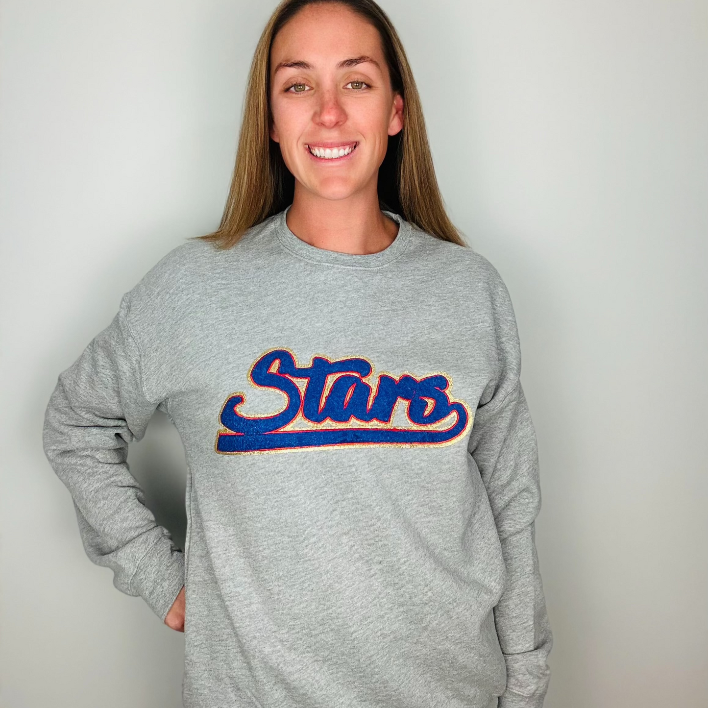 Stars Chenille Patch Crewneck