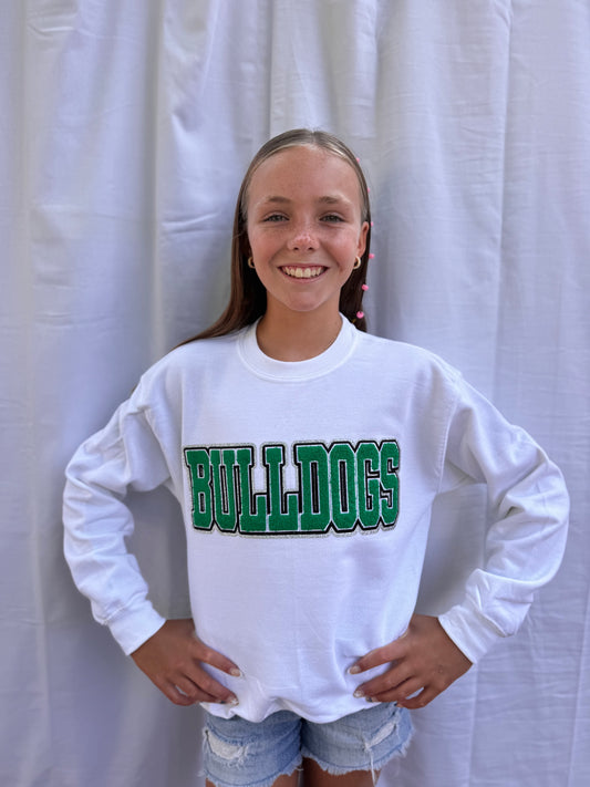 Bulldogs Chenille Patch Youth Crewneck