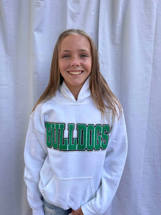 Bulldogs Chenille Patch Youth Hoodie