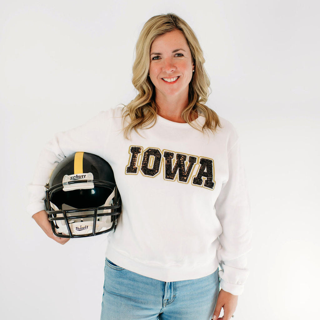 Iowa Sequin Women's Crewneck