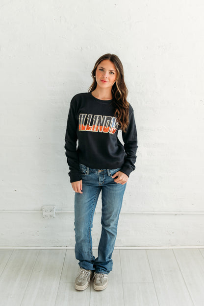 University of Illinois Sequin Women's Crewneck