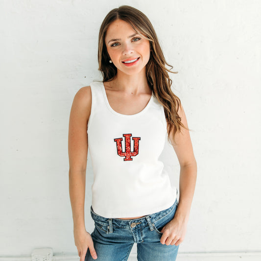 Trident Sequin Ribbed Tank
