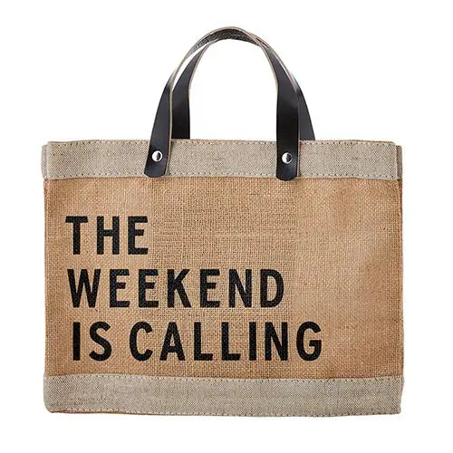 The Weekend Is Calling-Mini Market Tote