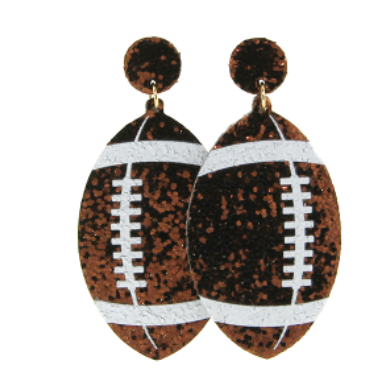 Glitter Football earrings